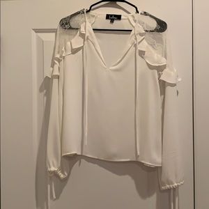 Lulu’s lace cold shoulder long sleeve top